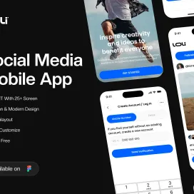 Loli Social Media Mobile App UI KIT